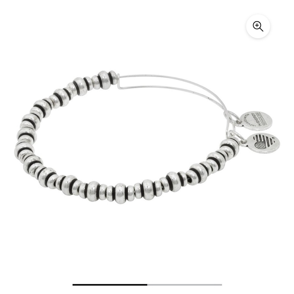 Alex and Ani Power of Positivity Nile Beaded Rafaelian Silver Charm Bracelet